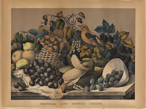 Tropical and Summer Fruits - Large folio Currier & Ives