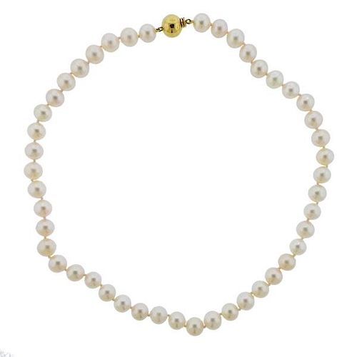 18K Gold Pearl Necklace