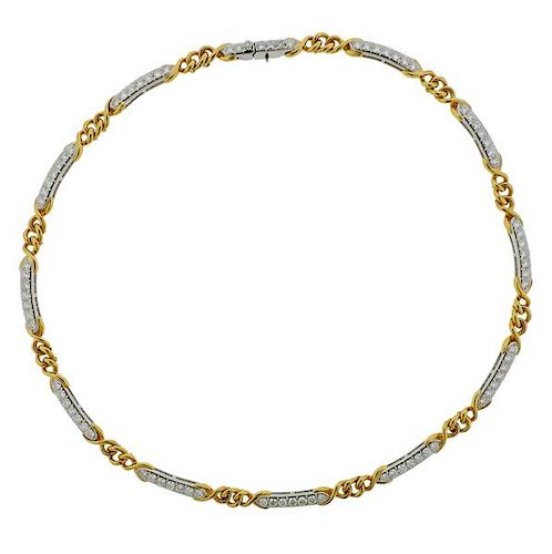 Tiffany &amp; Co Sutton Platinum Gold 4.89ctw Diamond Necklace 