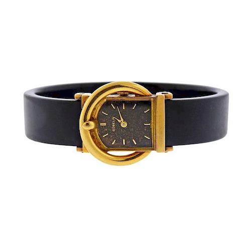 Gubelin 18K Gold Sterling Buckle Bracelet Watch