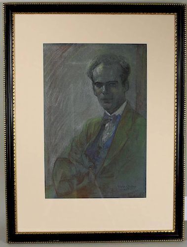 Violet Oakley "Portrait Of A Gentleman" Pastel