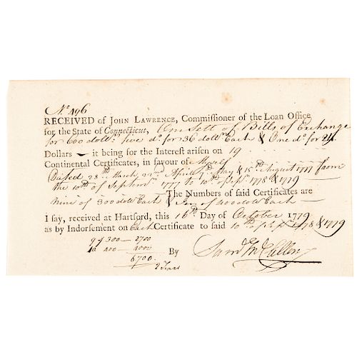 1779 Revolutionary War Brigadier General SAMUEL MCCLELLAN Document Signed
