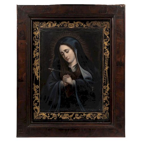 OUR LADY OF SORROWS. MEXICO, 19TH CENTURY.  