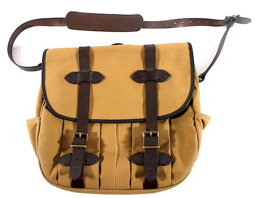 Filson Twill & Leather Messenger Bag