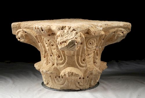 Late Roman Marble Capital - Architectural Feature