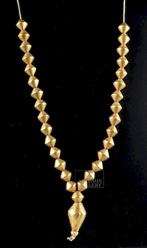 Stunning Achaemenid Gold Bead Necklace - 59 g