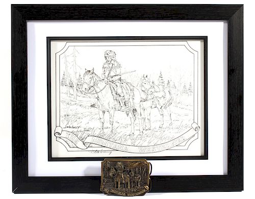 Montana Westerner Print & Buckle by Dave Maloney
