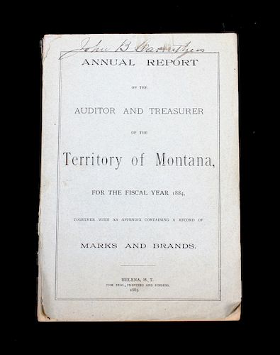 Annual Report of the Territory of Montana 1884