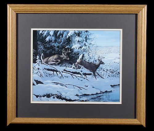 Persis Clayton Weirs Deer in Winter Print