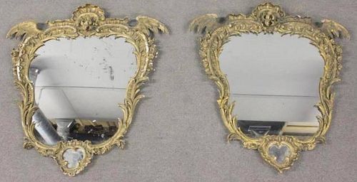 Pair of Antique Continental Gilded Rococo Style