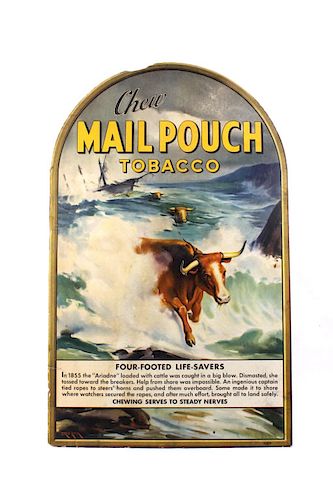 Mail Pouch Tobacco Counter Advertising Sign