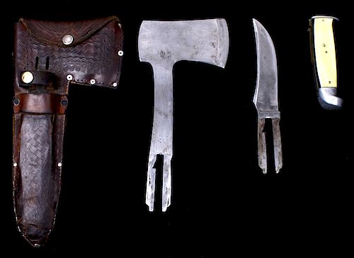Western Boulder Colo. Knife & Hatch MOP Set c 1930