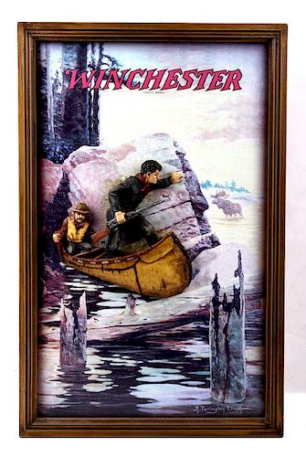 Winchester Canoe Repeating Arms Calendar Top Print