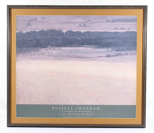 Signed Russell Chatham 25 Years in Montana Poster