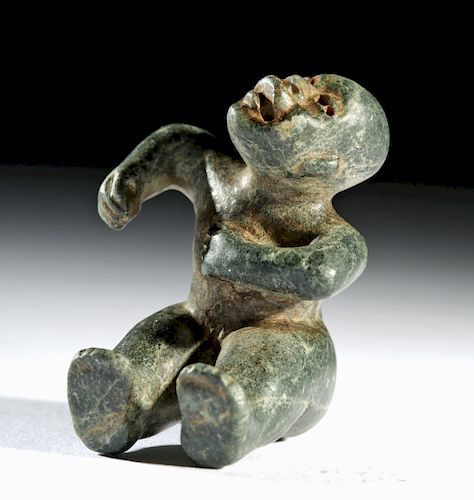 Rare & Remarkable Miniature Olmec Jade Figure