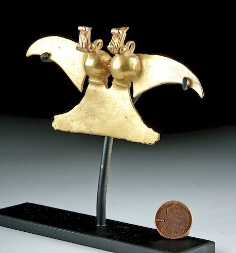 Veraguas Gold Double-Headed Avian Pendant - 42.8 g
