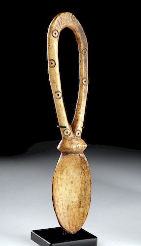 Early 20th C. African Lega Elephant Bone Bwami Spoon