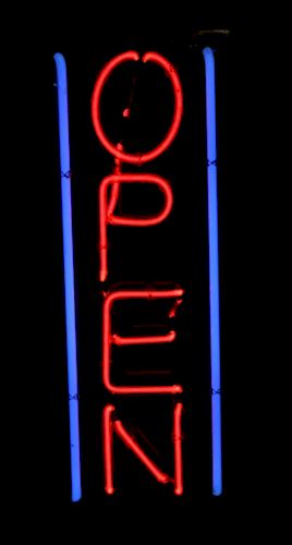 Neon Open Advertising Sign