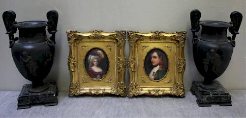 Collectible Lot Incl 2 Paintings on Porcelain &
