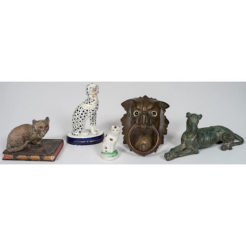 Assorted Group of Cat and Dog Figurines 