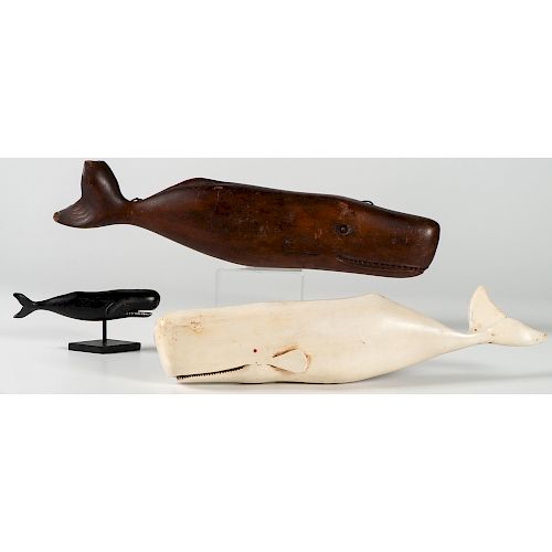 Folk Art Carved Sperm Whales