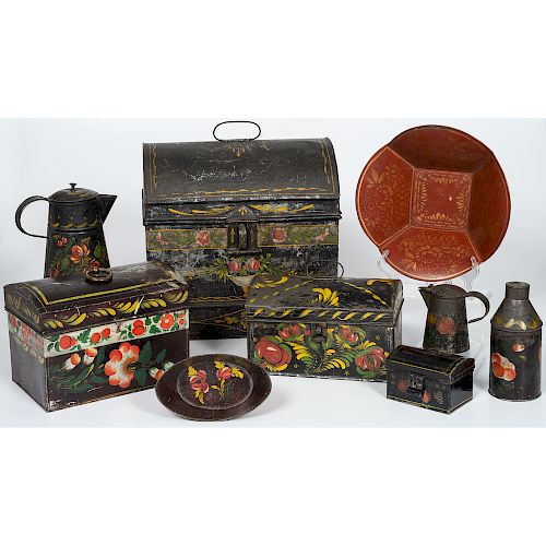 Toleware Chests, Pitchers, and Other Vessels