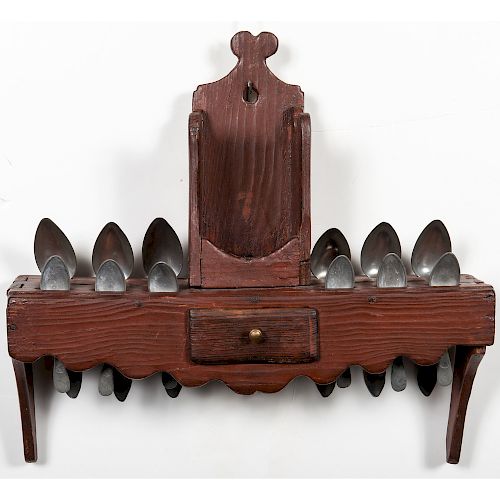 Wall Mounted Wooden Spoon Rack