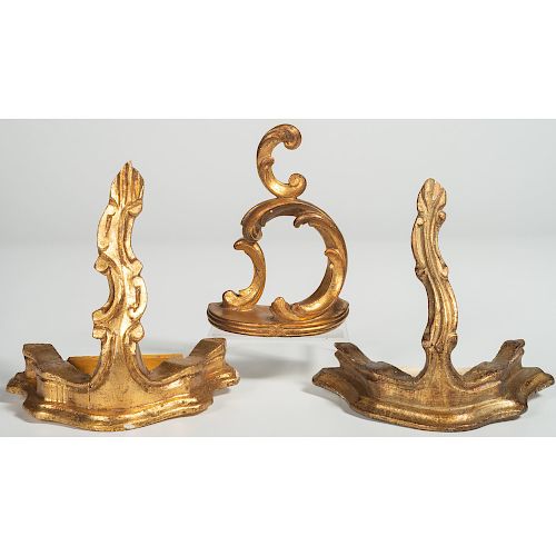 Continental Wooden and Plaster Gilt Wall Shelves