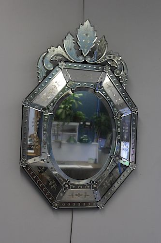 Vintage And Quality Venetian Glass Mirror