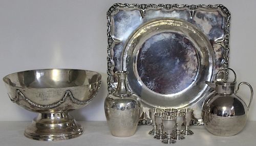 SILVER. Assorted Silver Hollow Ware Grouping.