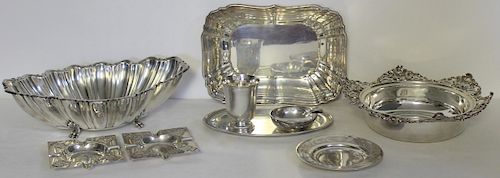 SILVER. Assorted Grouping of Silver Hollow Ware.
