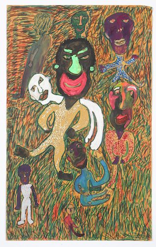 Bessie Harvey (1929-1994) "Walk With Me Lord", 1985