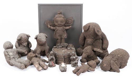 Peter Moss (20th c.) Group of 13 Dirt Sculptures