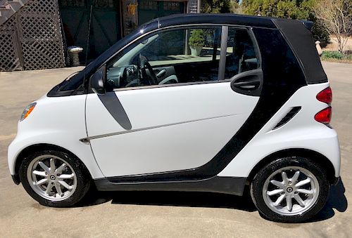 2009 White Smart Car Fortwo Passion Convertible with 4409 Miles
