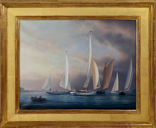 Tim Thompson Oil on Canvas "Parade of Sail"