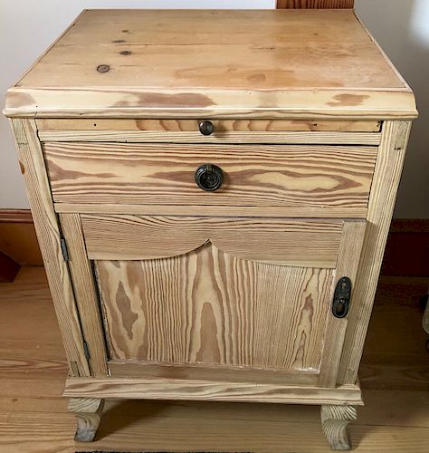 Pair of Pitch Pine Bedside Cabinets