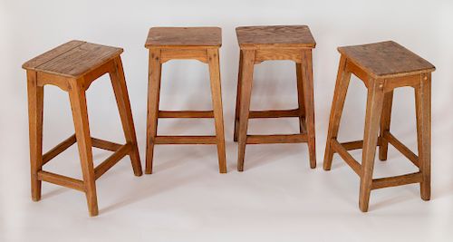 Four 18th Century English Rustic Joint Stools