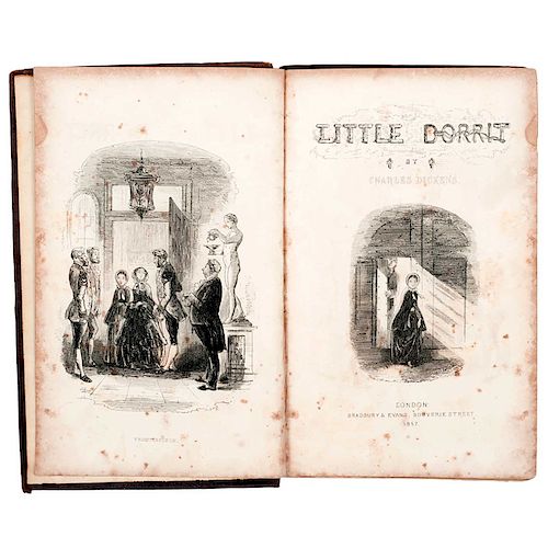 Dickens, Charles. Little Dorrit. London: Bradbury & Evans, 1857. Dos tomos en un volumen.
