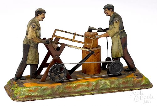 Bing tin lithograph sawyers steam toy accessory