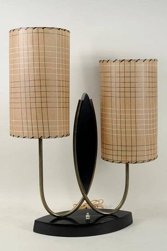 1950's Modernist Painted Bakelite & Metal Lamp