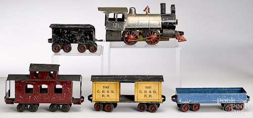 Carlisle & Finch five-piece freight train set