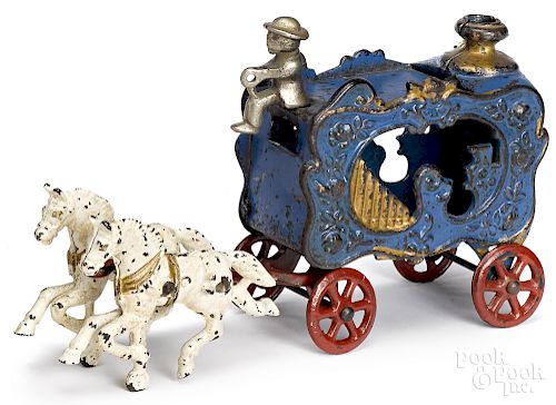 Cast iron horse drawn Royal Circus calliope wagon