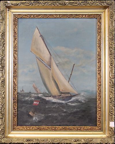 19th C. American School Nautical Painting