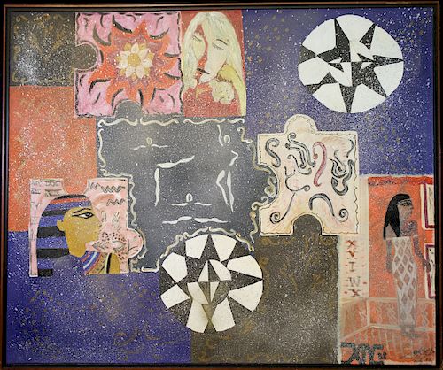 Martha Delgado, "Puzzles..." Large Abstract Ptg