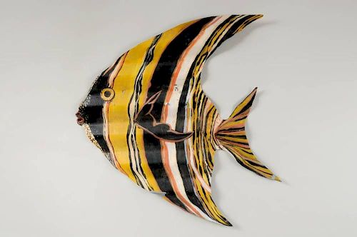 Diana Morse Folk Art Painted Tin Sunfish
