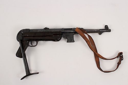 German MP40 9mm under folding stock sub-machine gun from WW II