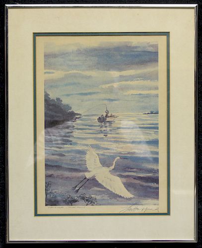 "Everglades - Tarpon Fishing" Signed Print