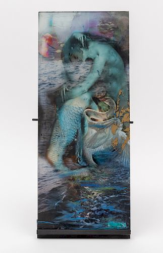 SUZANNE REESE HORVITZ, "Siren's Flower," Glass Panel