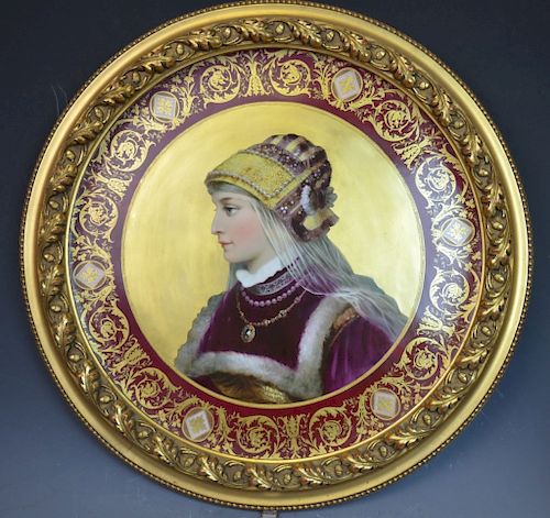 LARGE, Royal Vienna Charger Portrait Women