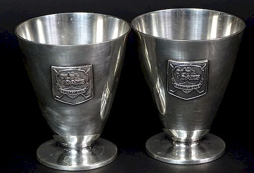 (2) Two Matching Sterling SIlver Trophy Cups